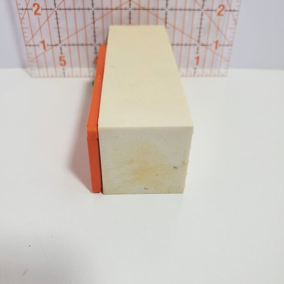 Lundby Orange Refrigerator Dollhouse Furniture Vintage Wood Accents Shelves - Picture 9 of 10